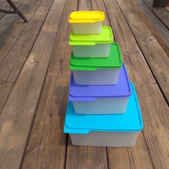 Tupperware Nesting Stackable Storage Containers - 5 Piece Set - Picture 3 of 6